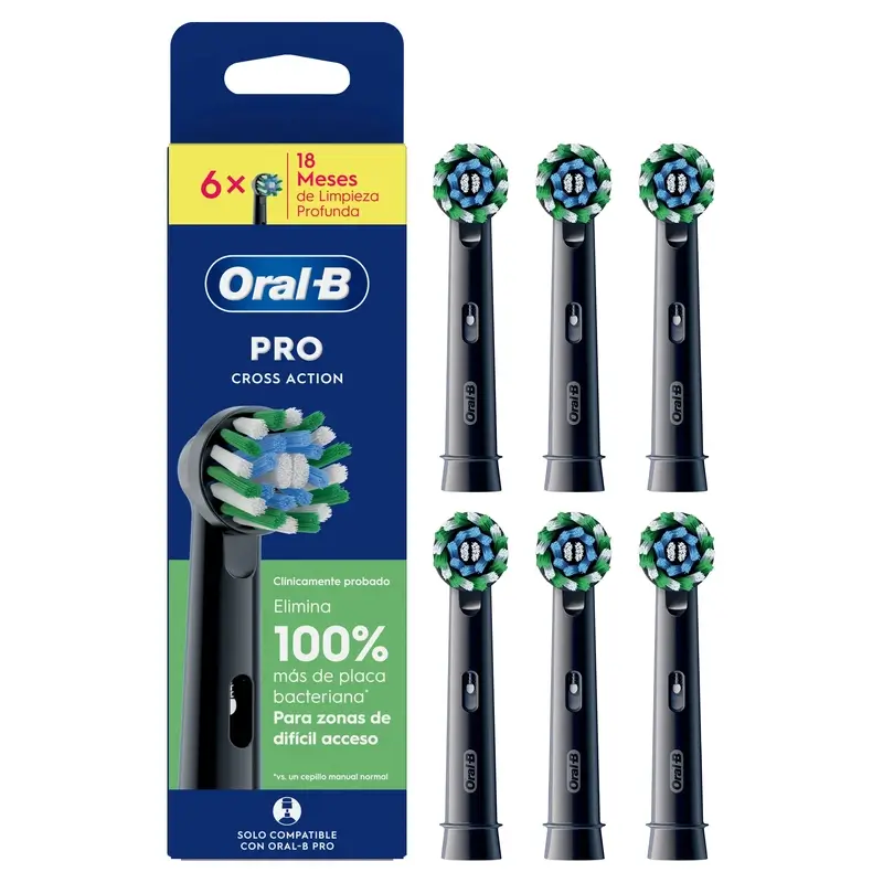 Oral-B Braun Cross Action Refill Black, 4 pcs. - Image 2