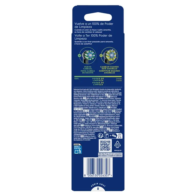 Oral-B Braun Cross Action Refill Black, 4 pcs. - Image 3