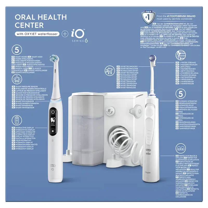 Centre dentaire Oral-B Braun avec irrigateur et brosse à dents électrique Oral-B Io6 - Image 13