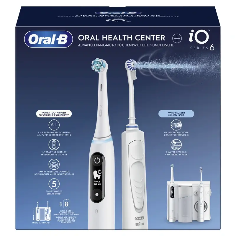 Centre dentaire Oral-B Braun avec irrigateur et brosse à dents électrique Oral-B Io6 - Image 2