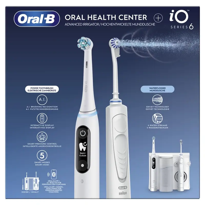 Centre dentaire Oral-B Braun avec irrigateur et brosse à dents électrique Oral-B Io6 - Image 3