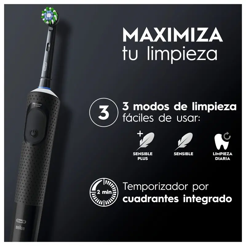 Oral-B Braun Vitality Pro Brosse à dents électrique noire, 1 pièce - Image 10