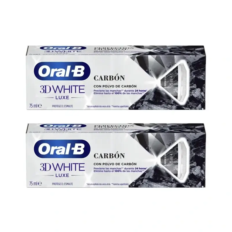Oral-B Charcoal Dentifrice , 2X75 Ml
