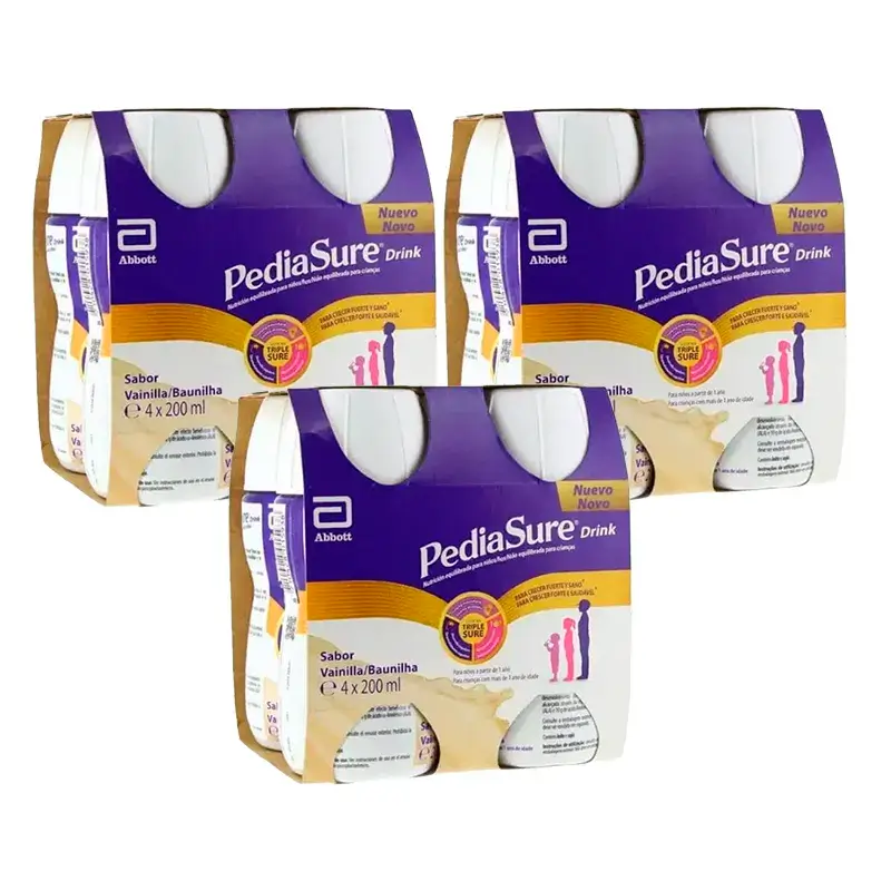 Pediasure Drink Vanilla Children, 4 bouteilles x 220 ml Pack 3