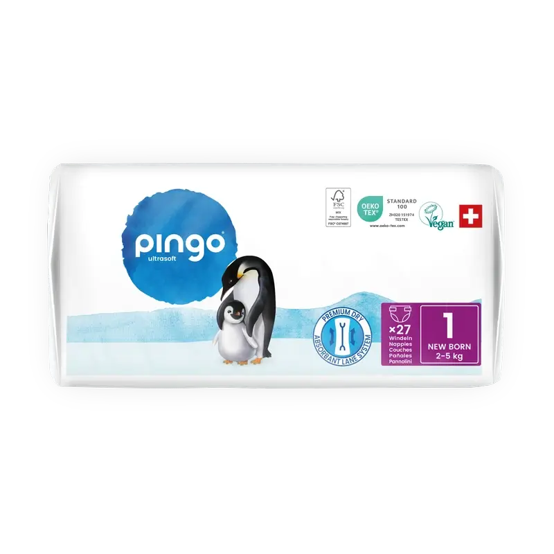 Couches écologiques Pingo Taille 1 (2-5 Kg), 27 unités - Image 4