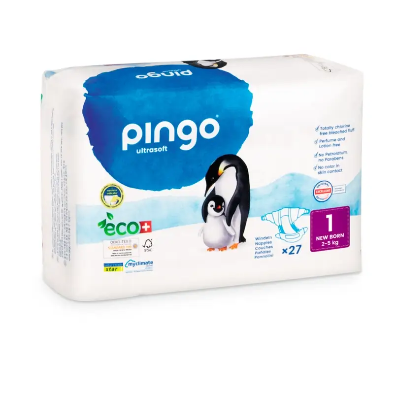 Pingo New Born Ecological Nappy Size 1, Pack 3 X 27 Pcs. - Image 2