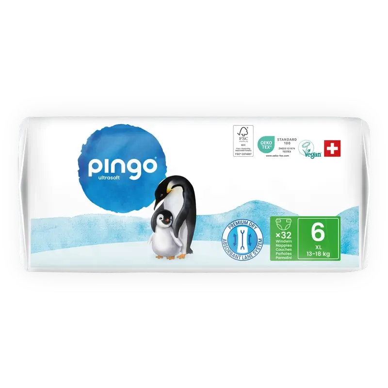 Couches écologiques Pingo Taille 6 (13-18 Kg), 32 unités - Image 4