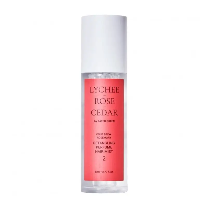 Rated Green Parfum démêlant Brume capillaire 02 (litchi-rose-cèdre) , 80 ml