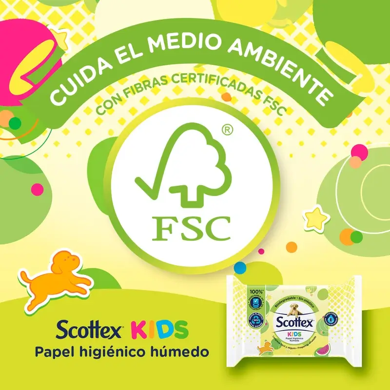 Papier hygiénique humide Scottex Junior, 74 unités - Image 6