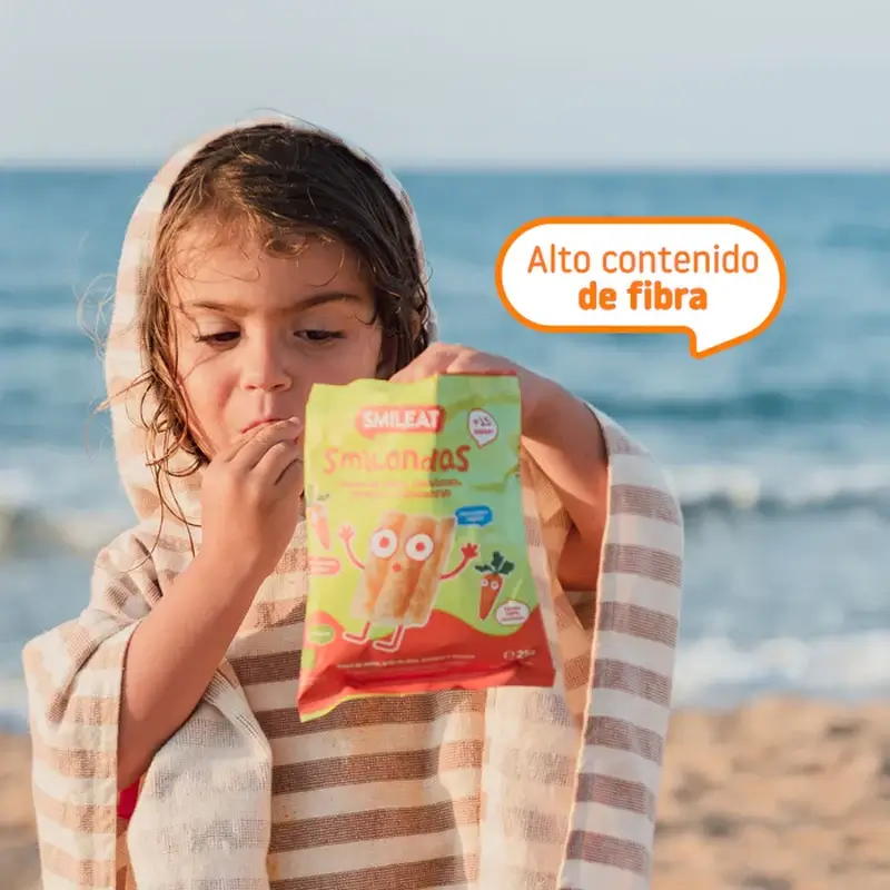 Smileat Smilondas Snack au maïs, légumes et carottes, 25 grammes - Image 4