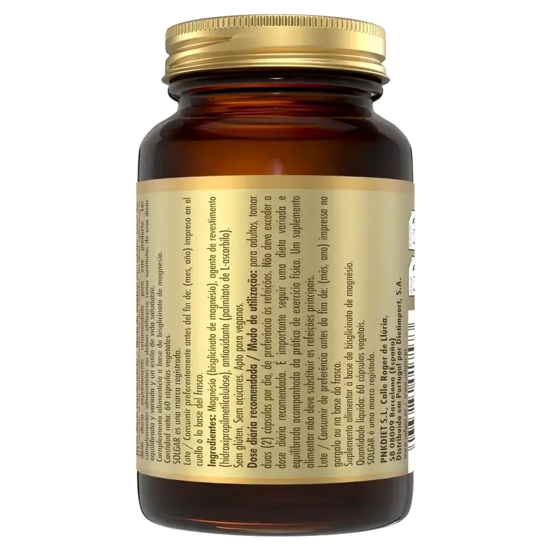 Solgar Magnesium Bisglycinate, Pack 2 x 60 Veggie Capsules - Image 3