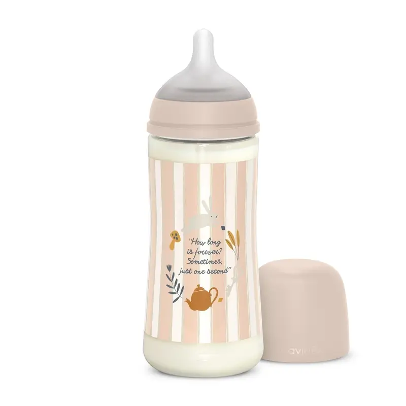 Biberon Suavinex 360 ml, Dense Flow (L), +6 mois, Wonderland Pink