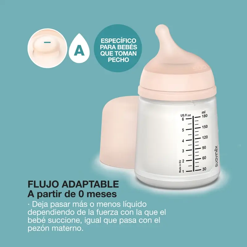 Suavinex Biberon anti-colique + sucette Zéro Zéro. Juste - Image 6