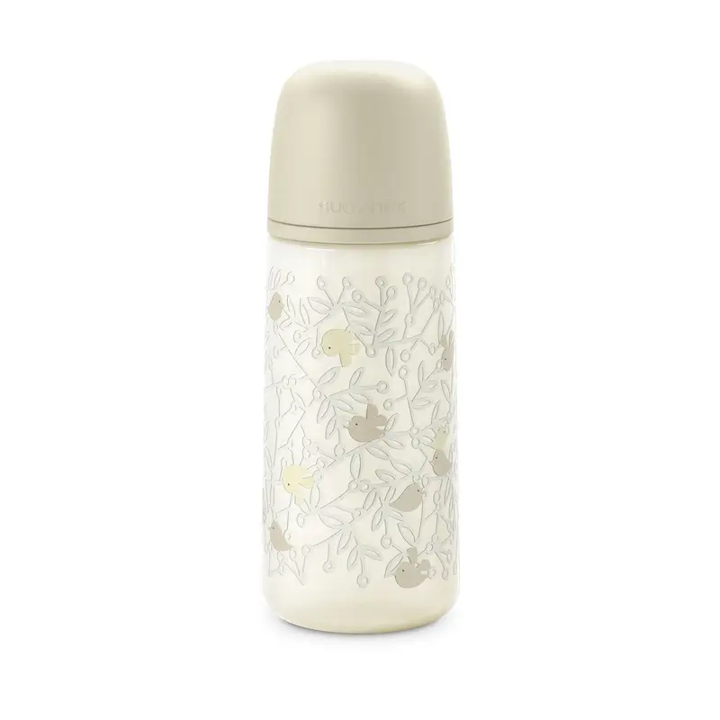 Suavinex Tétine pour biberon Sx Pro Dense Flow (L) +6 mois Birdies Beige, 360 ml - Image 5