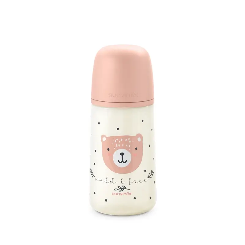 Suavinex Tétine pour biberon Sx Pro Medium Flow (M) +3 mois Rose Wild&Free, 270 ml - Image 7