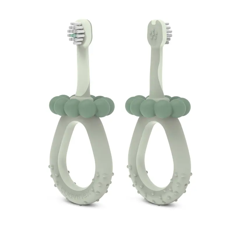 Brosse à dents Suavinex pour bébés 0-2 ans, verte - Image 2