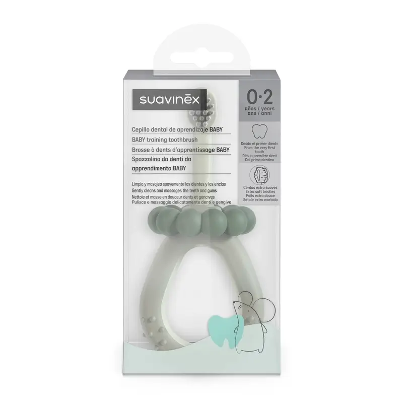 Brosse à dents Suavinex pour bébés 0-2 ans, verte - Image 4