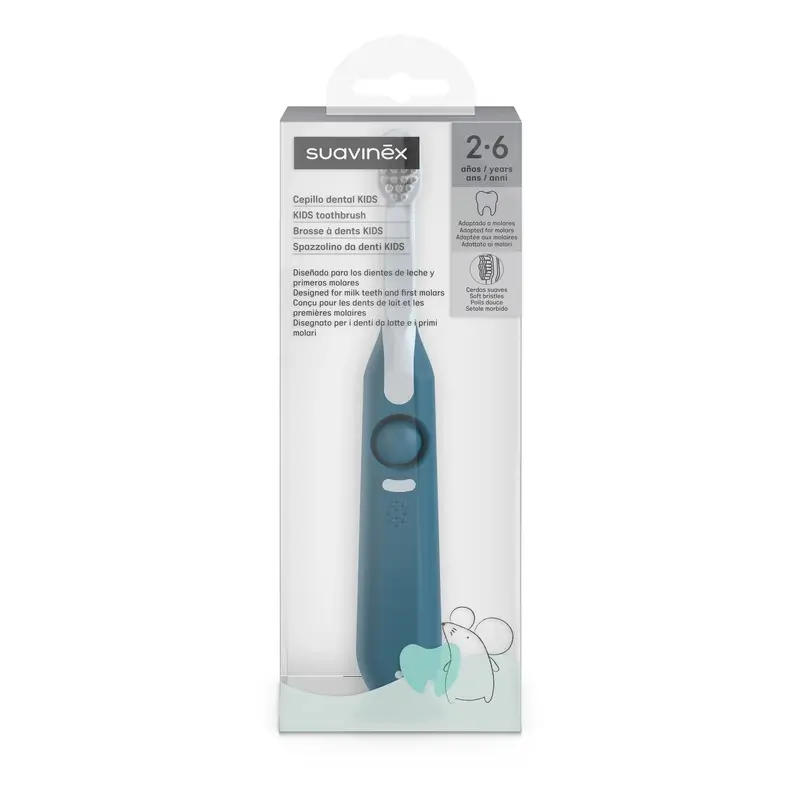 Brosse à dents Suavinex pour bébés de 2 à 6 ans, bleue - Image 4