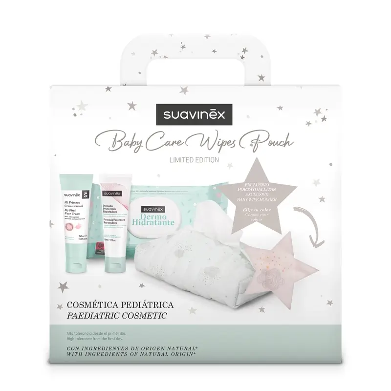 Suavinex Newborn Gift With Cloth Wipes Holder, Pink (Cadeau pour nouveau-né avec support pour lingettes) - Image 2