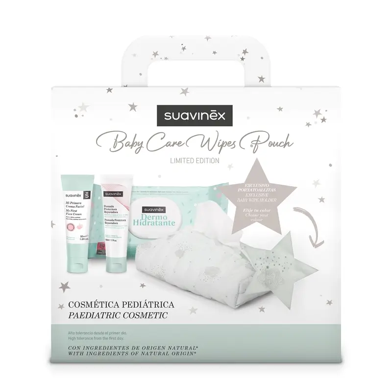 Suavinex Newborn Gift With Cloth Towelette Holder, Blue (Cadeau pour nouveau-né avec porte-serviette en tissu) - Image 2