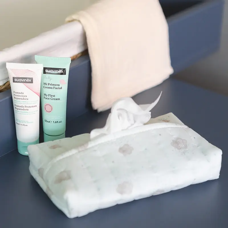 Suavinex Newborn Gift With Cloth Towelette Holder, Blue (Cadeau pour nouveau-né avec porte-serviette en tissu) - Image 5