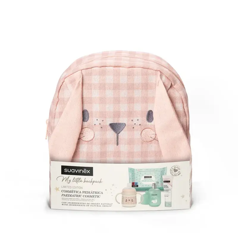 Sac à dos de puériculture Suavinex, lapin, rose