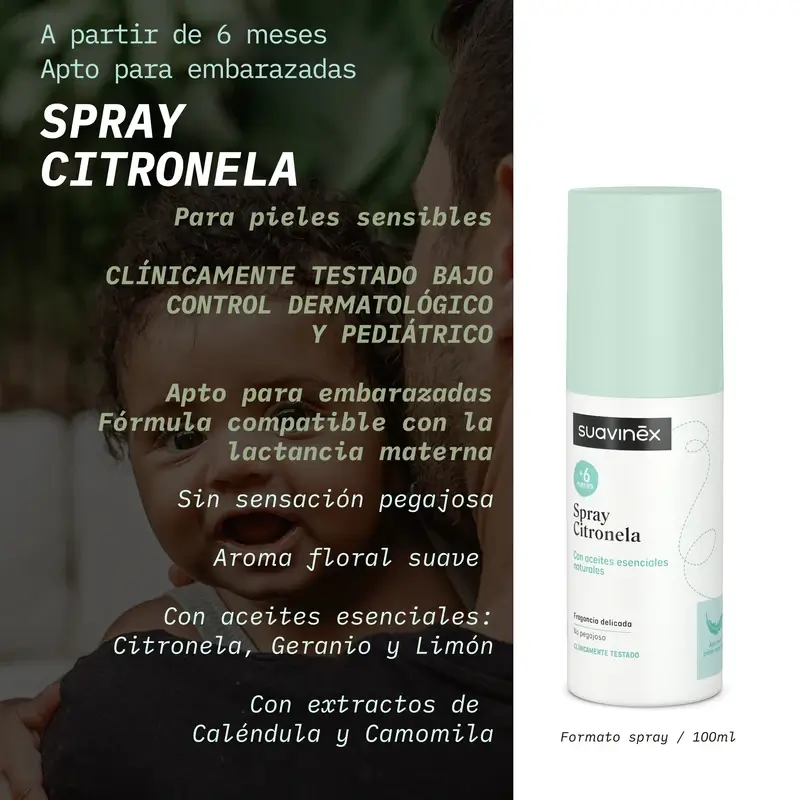 Suavinex Spray à la citronnelle, +6 mois et enceinte, 100 ml - Image 3