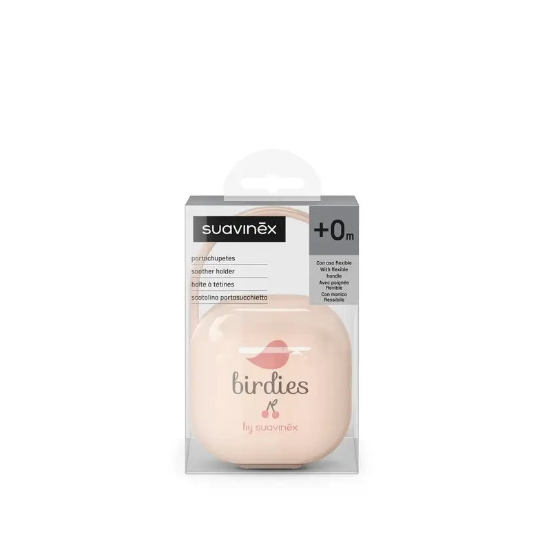 Suavinex Porte-tétine +0 Mois Birdies Rose - Image 4