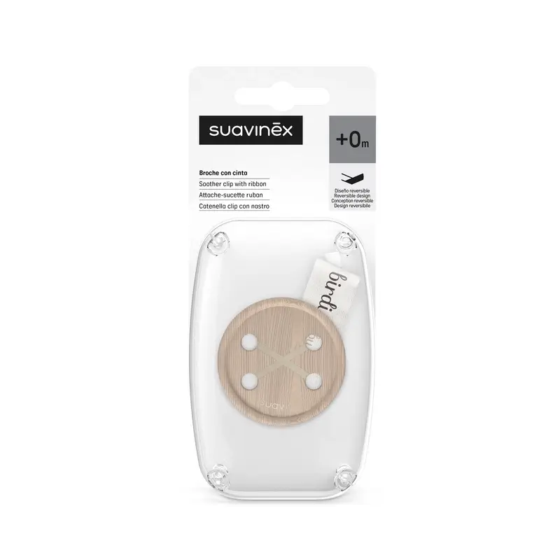 Suavinex Dummy Tape +0 Mois Birdies Beige - Image 2