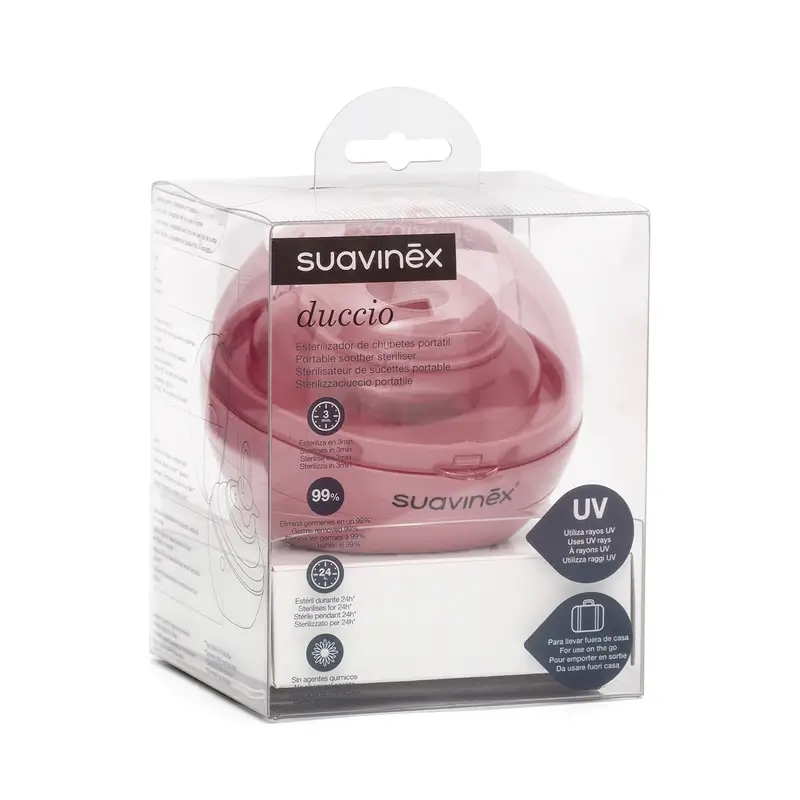 Suavinex Stérilisateur de sucette Uv Duccio, Rose - Image 2