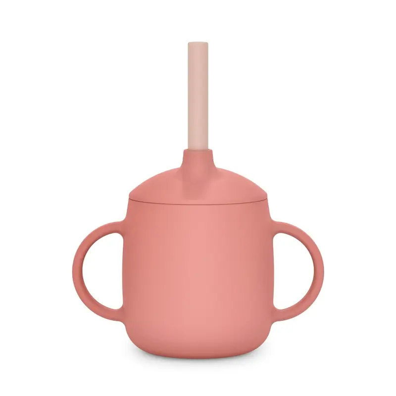 Suavinex Tasse d'apprentissage 3-en-1 en silicone, +6 mois, rose - Image 4