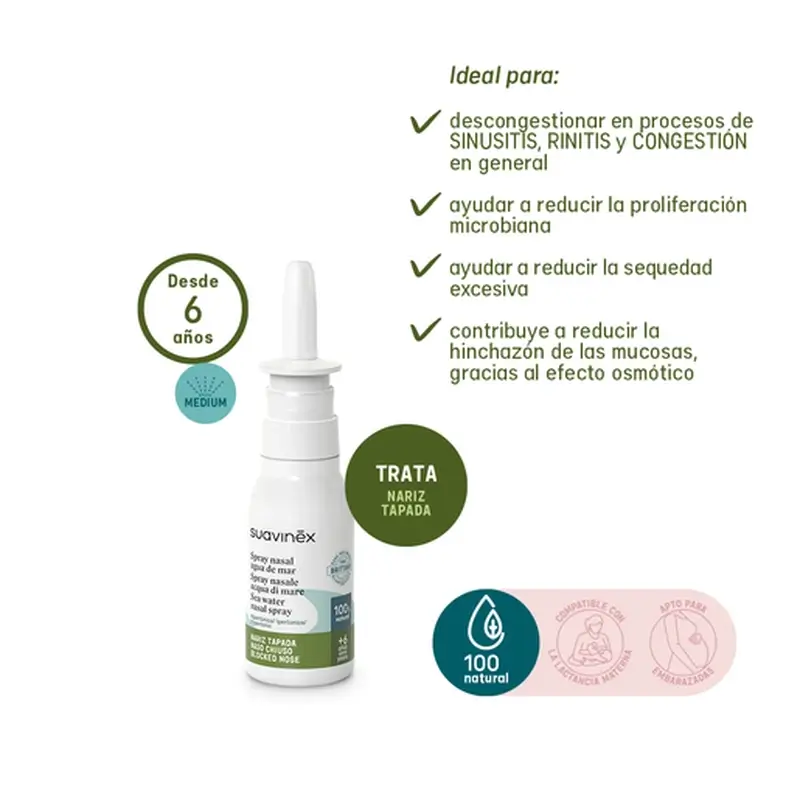 Suavinex Spray décongestionnant nasal +6 ans, 30 ml - Image 2