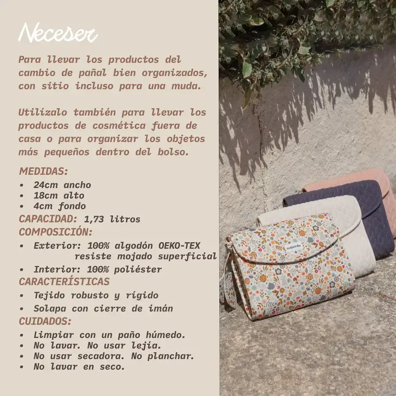 Trousse de toilette en tissu pour nouveau-né Suavinex, gris - Image 4