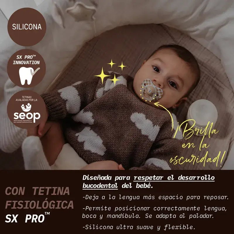 Suavinex Sucettes Night & Day Tétine Night & Day Sx Pro 0/6 Mois Gris, 2 unités - Image 3