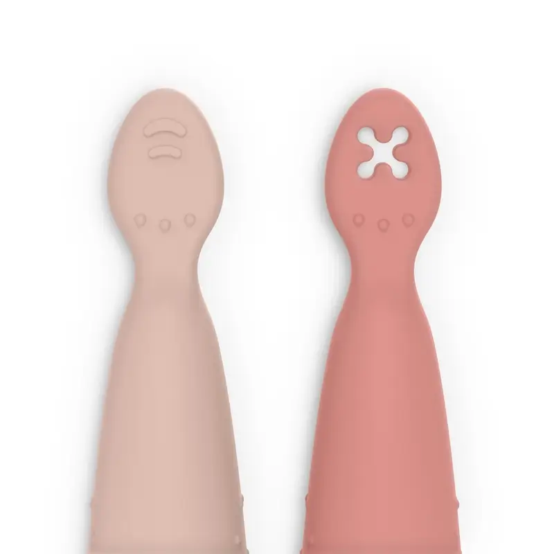Suavinex Pack 2 cuillères en silicone, +6 mois, rose - Image 2