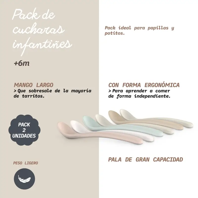 Suavinex Pack 2 cuillères d'apprentissage, +6 mois, rose - Image 2