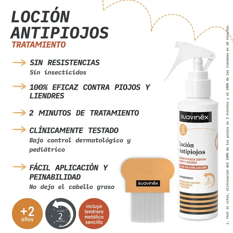 Pack Suavinex Lotion anti-poux 125 ml + Shampooing protecteur 250 ml + Répulsif anti-poux, +2 ans - Image 3