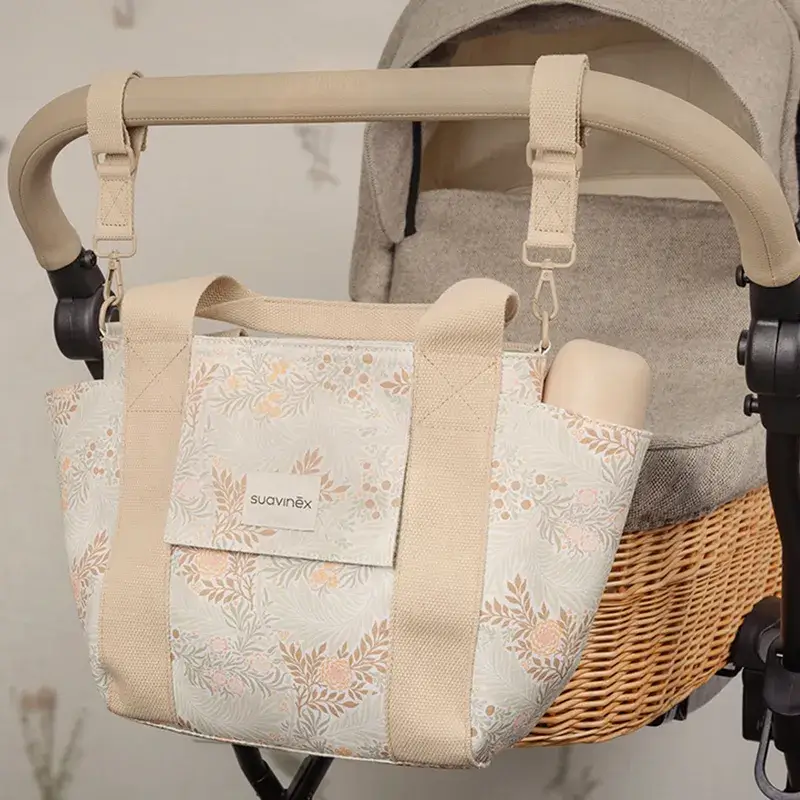 Suavinex Baby Trolley Bag Sac à pain Poetry Print Beige - Image 2