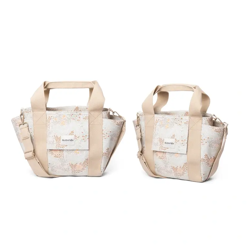Suavinex Baby Trolley Bag Sac à pain Poetry Print Beige - Image 5