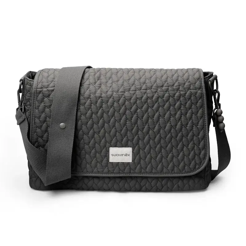 Sac à bandoulière de maternité Suavinex, gris