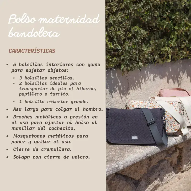 Sac à bandoulière de maternité Suavinex, gris - Image 7