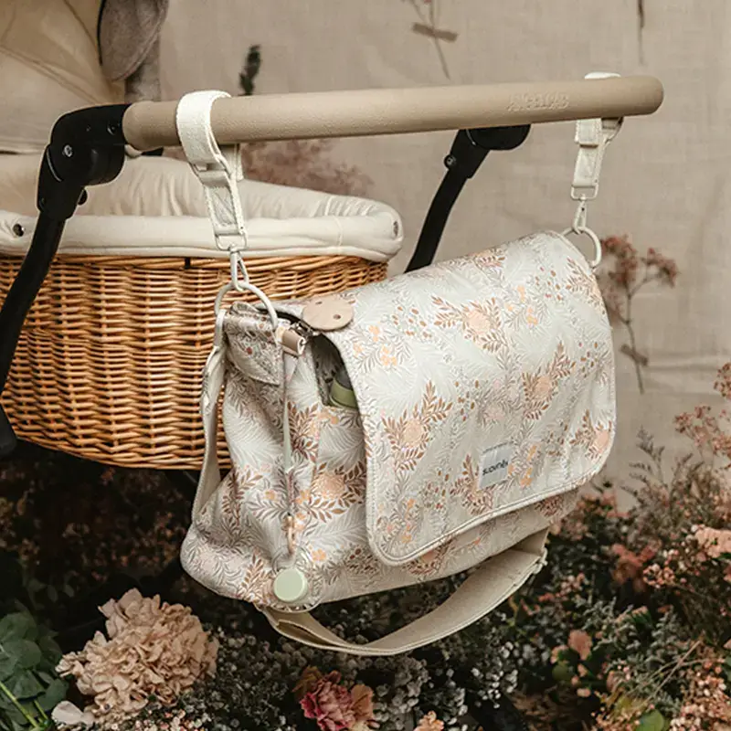 Suavinex Maternity Handbag Poetry Beige Printed Shoulder Bag - Image 2