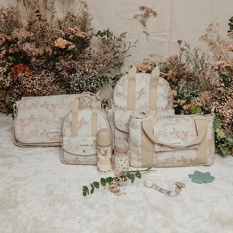 Suavinex Maternity Handbag Poetry Beige Printed Shoulder Bag - Image 6