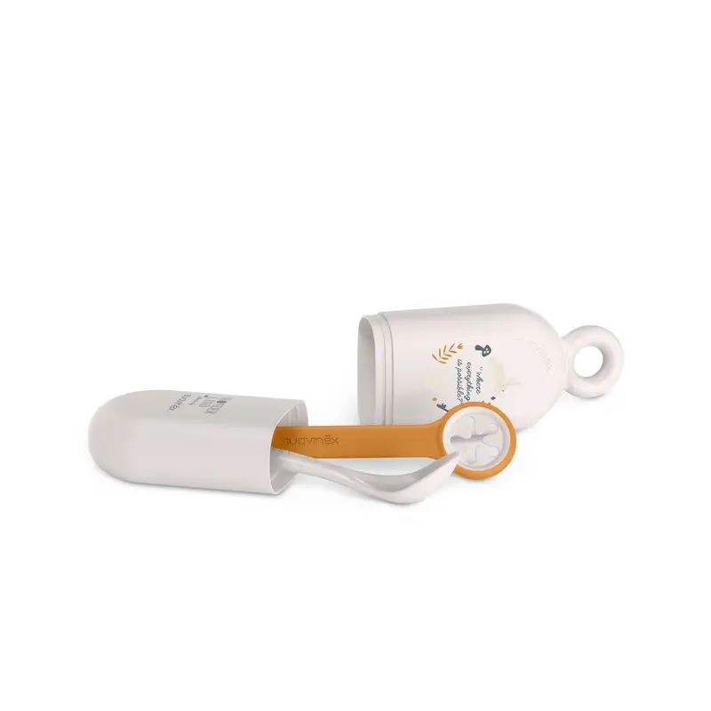 Suavinex Set cuillère + étui porte-cuillère + porte-rouge à lèvres, +4 mois, Wonderland Beige - Image 3