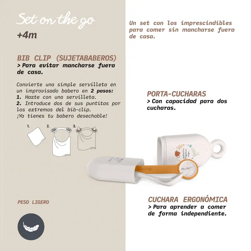 Suavinex Set cuillère + étui porte-cuillère + porte-rouge à lèvres, +4 mois, Wonderland Beige - Image 5
