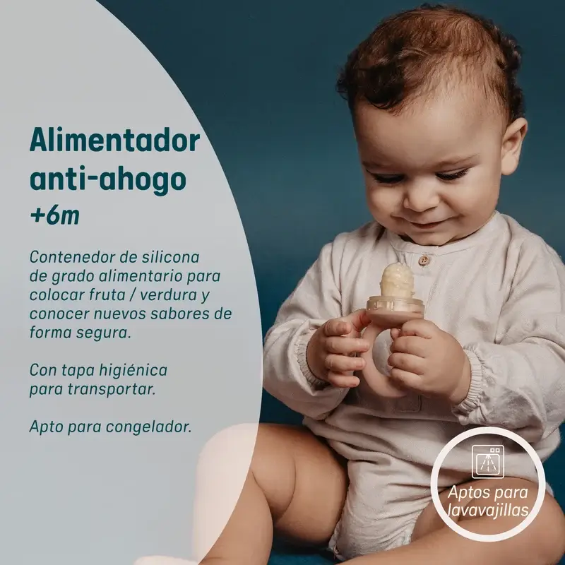Suavinex Mangeoire en silicone anti-suffocation, +6 mois, vert - Image 5