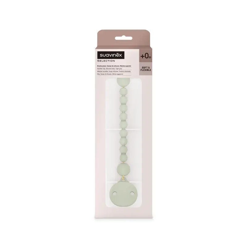 Suavinex Pince à épingles en silicone, verte - Image 2