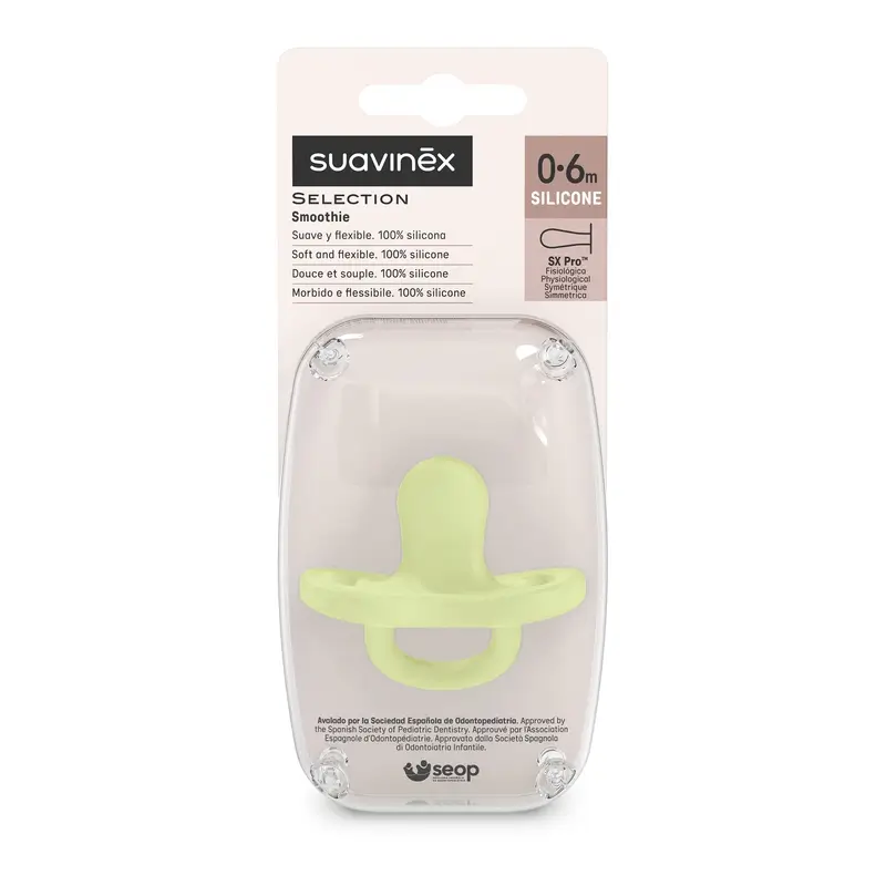 Suavinex Sucette Tout Silicone Physiologique Sx Pro, 0/6 Mois, Lime - Image 3