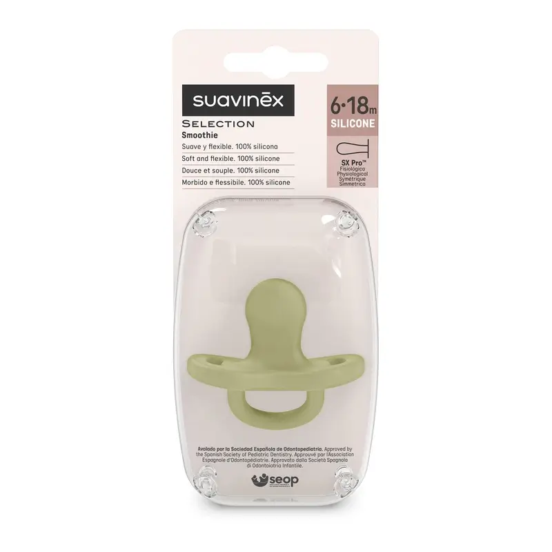 Suavinex Sucette en silicone Physiological Sx Pro, 6/18 mois, Turtle Green - Image 3