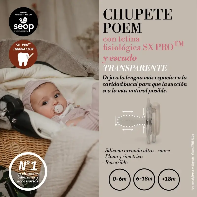 Suavinex Sucette Sx Pro 6/18 Mois, Poetry Blue - Image 6